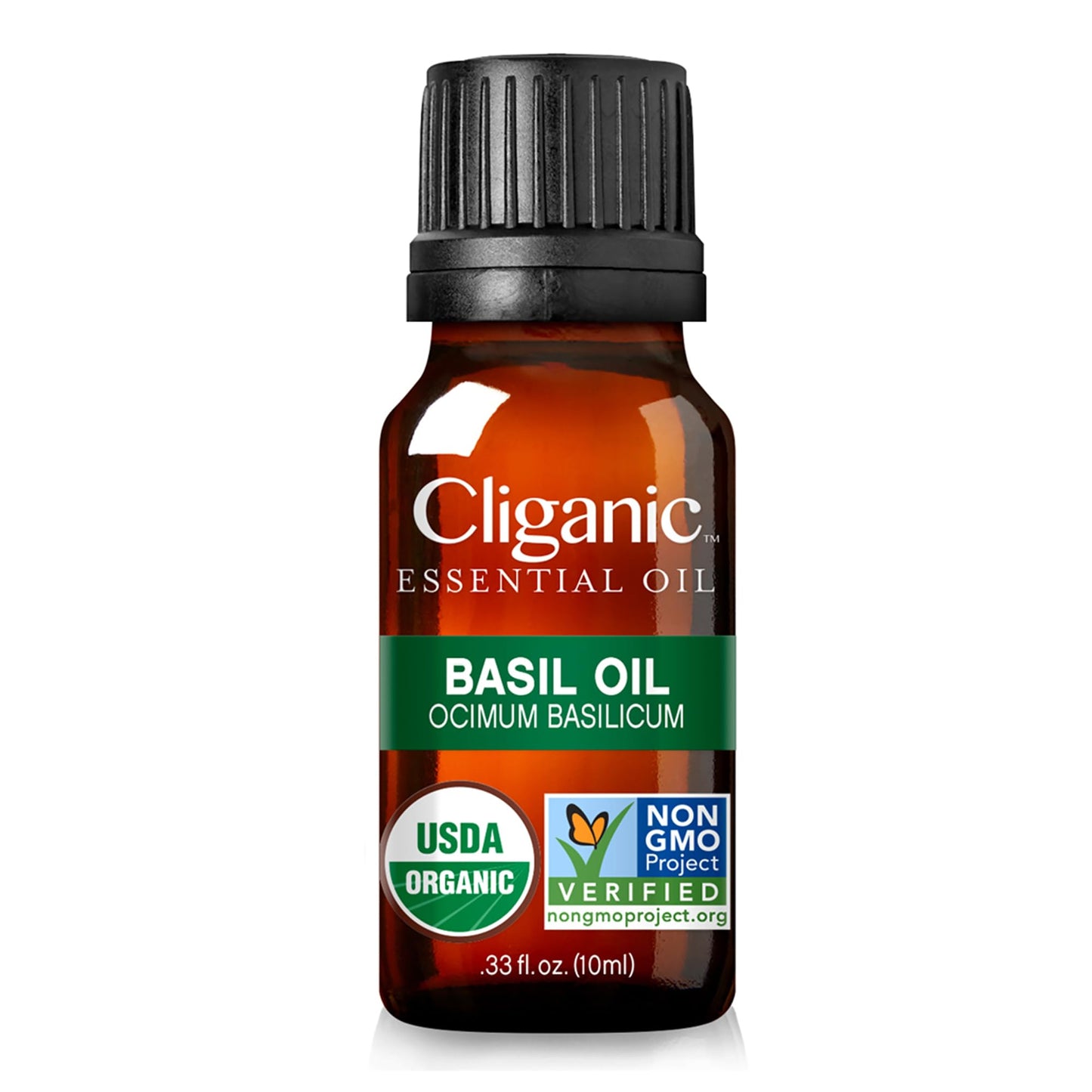Cliganic Organic Basil Essential Oil 0.33oz - 100% Pure & USDA Organic