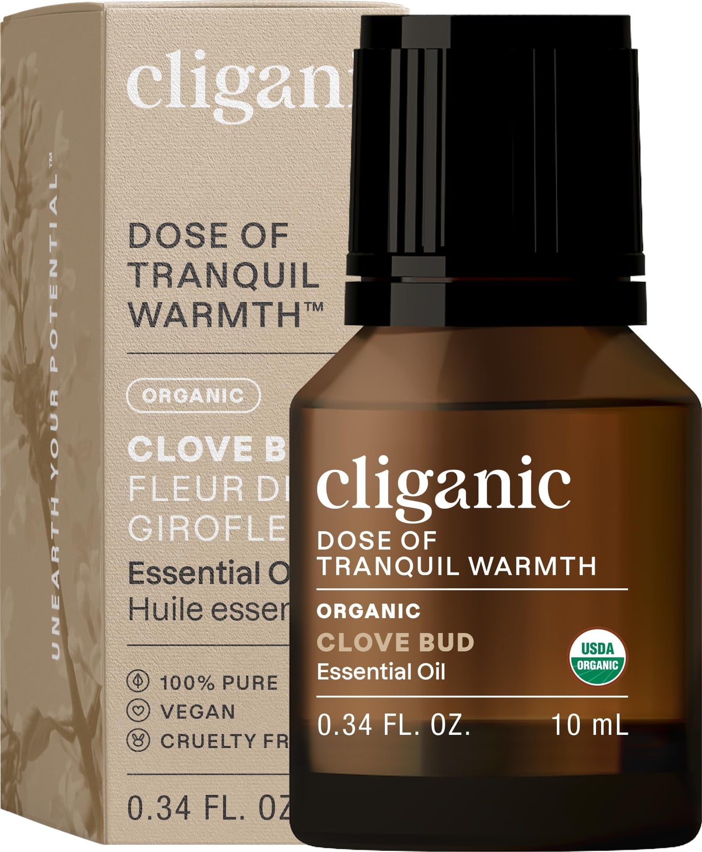 Cliganic Organic Clove Bud Essential Oil – 100% Pure, Non-GMO | Aromatherapy