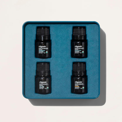 Cliganic Organic Essential Oils Gift Set (Top 4 - The Basics - Pack of 2)