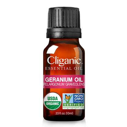 Cliganic Organic Geranium Essential Oil - 100% Pure, USDA Organic, Non-GMO