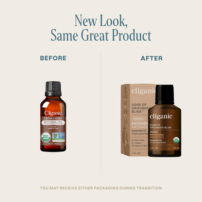 Cliganic Organic Patchouli Essential Oil - 100% Pure & Non-GMO for Aromatherapy