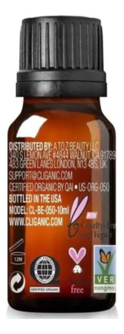 Cliganic Organic Peppermint Essential Oil - 100% Pure, Undiluted, Non-GMO | Aromatherapy