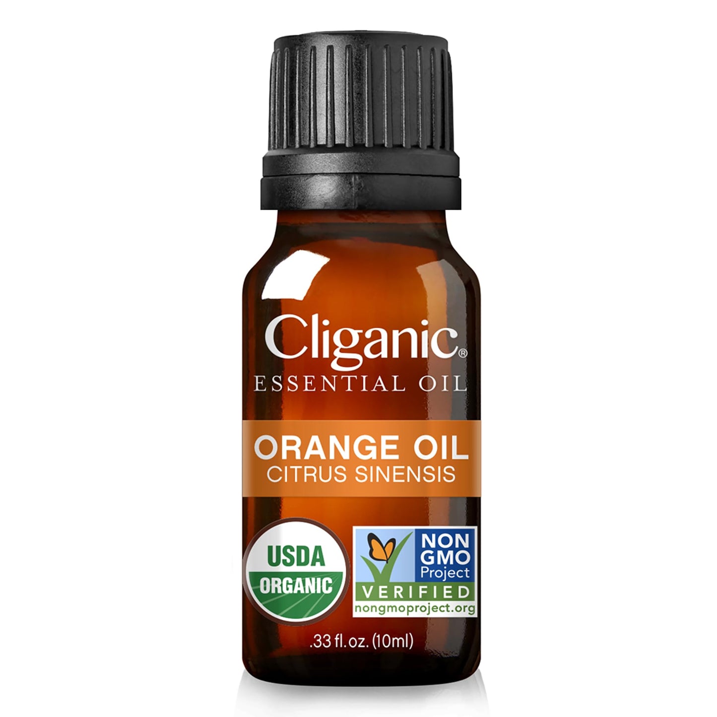 Cliganic Organic Sweet Orange Essential Oil 10ml | 100% Pure, USDA Organic, Non-GMO Verified