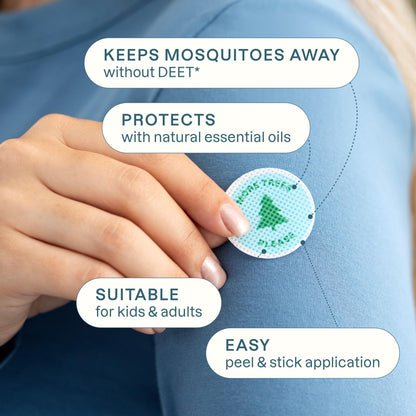Cliganic Mosquito Repellent Stickers (90 Pack) – DEET-Free, Essential Oil Patches for Camping