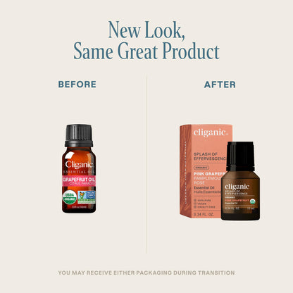 Cliganic Organic Pink Grapefruit Essential Oil – 100% Pure, Non-GMO
