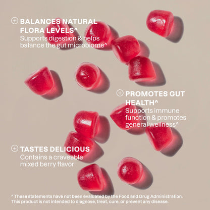 Cliganic Sugar-Free Probiotics Gummies for Men & Women – 5B CFU, 60-Day Berry