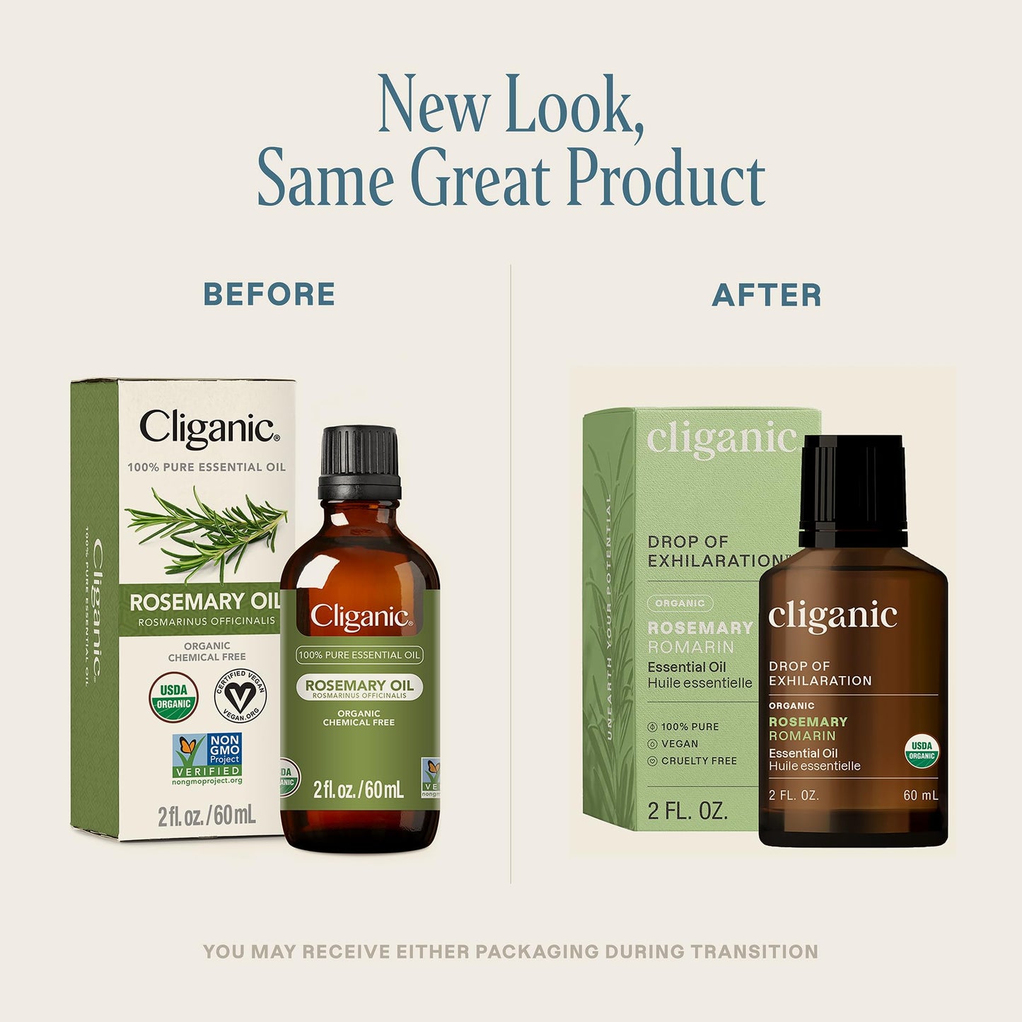 Cliganic Organic Rosemary Essential Oil 2oz – 100% Pure