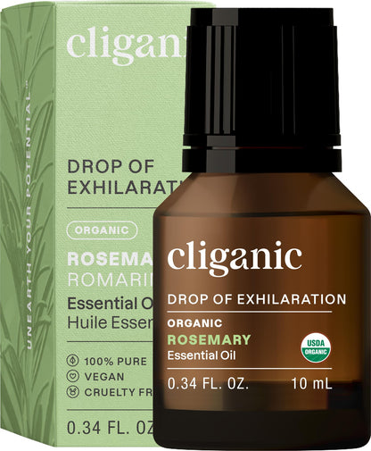 Cliganic Organic Rosemary Essential Oil – 100% Pure, Hair & Skin, Aromatherapy | Non-GMO