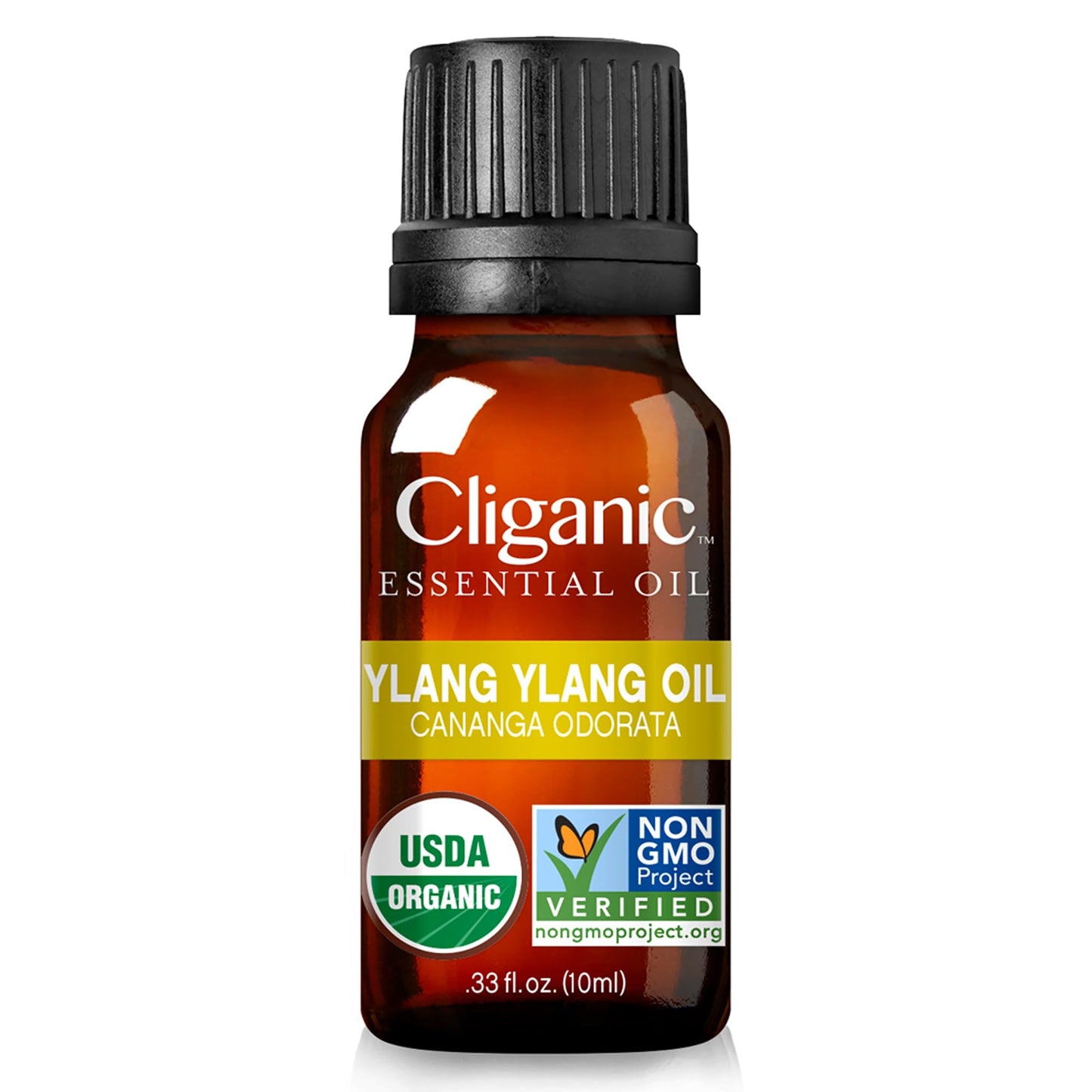 Cliganic Organic Ylang Ylang Essential Oil – 0.33oz | 100% Pure, USDA Organic, Non-GMO