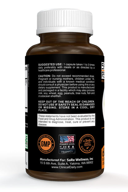 Clinical Daily Smart Defense Mega Spore Probiotic – Bacillus Subtilis & Lactobacillus plantarum | 60 Vegan Capsules