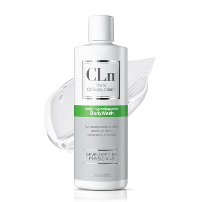 CLn BodyWash – Non-Drying, Fragrance-Free Cleanser for Compromised Skin (8 fl oz) | Eczema & HS Friendly