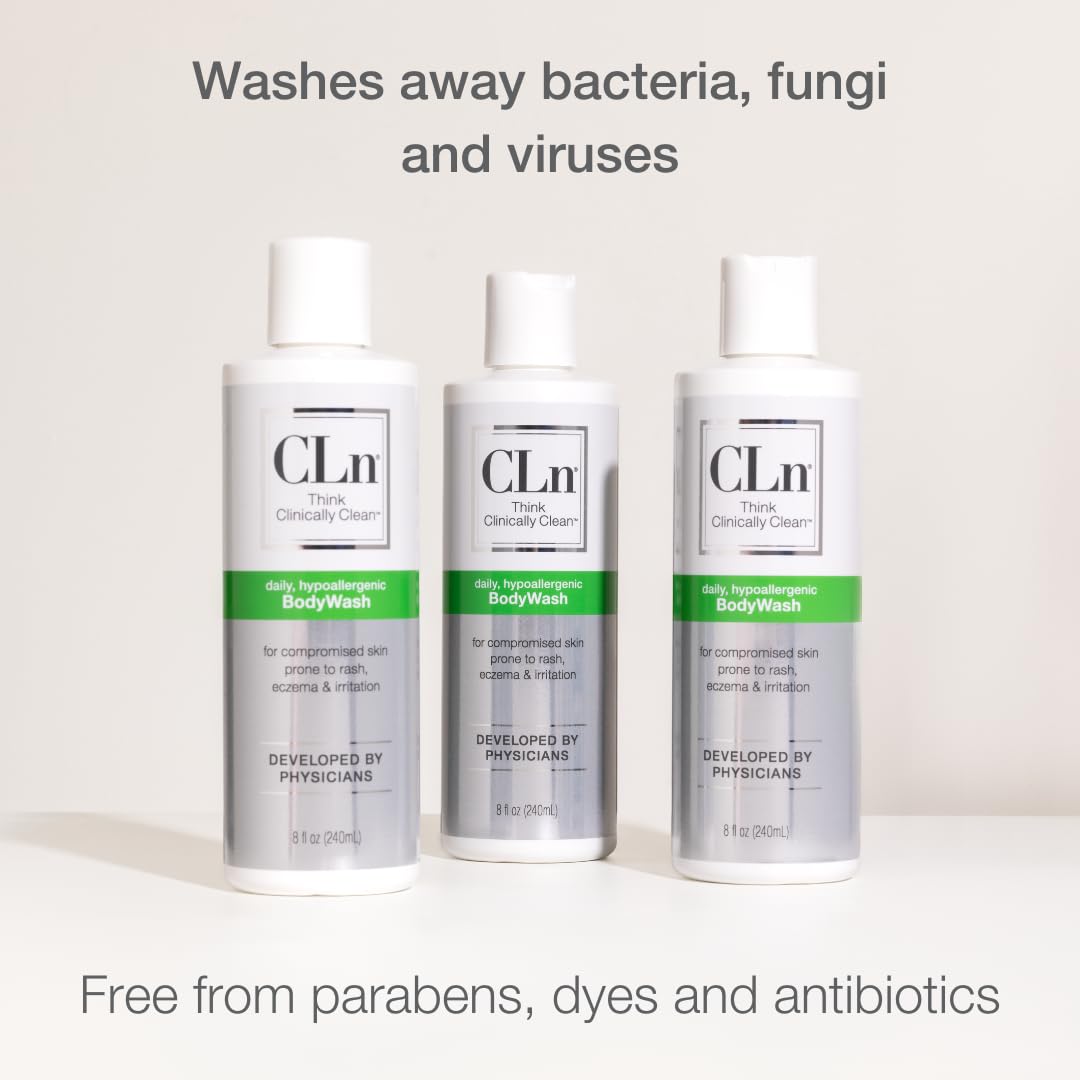 CLn BodyWash – Non-Drying, Fragrance-Free Cleanser for Compromised Skin (8 fl oz) | Eczema & HS Friendly