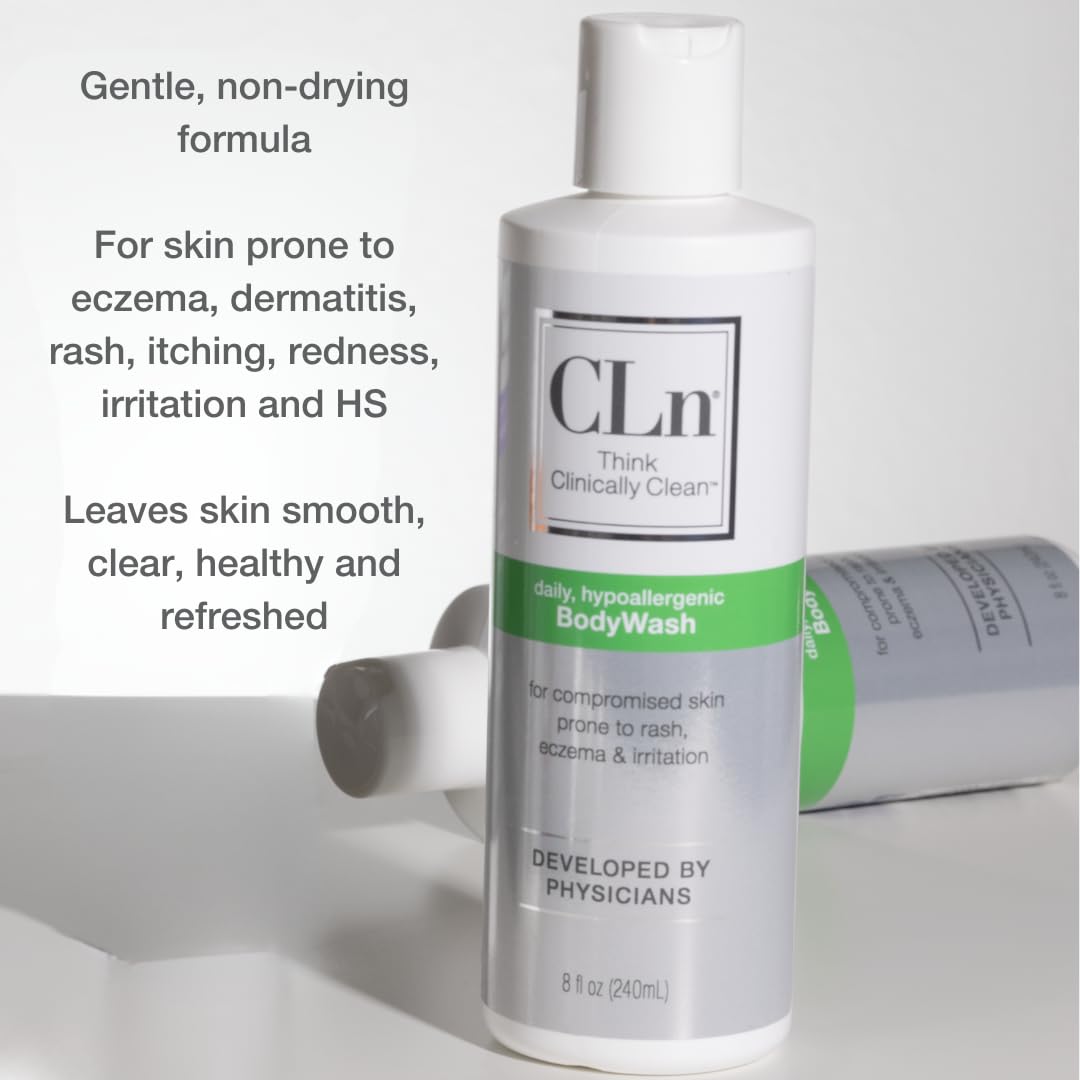 CLn BodyWash – Non-Drying, Fragrance-Free Cleanser for Compromised Skin (8 fl oz) | Eczema & HS Friendly