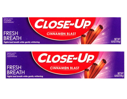Close-Up Cinnamon Anticavity Fluoride Toothpaste 6 Ounce Pack of 2