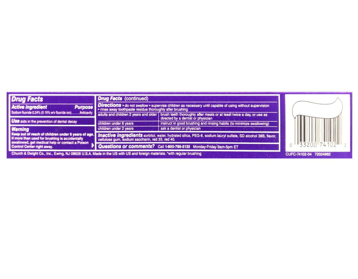 Close-Up Cinnamon Anticavity Fluoride Toothpaste 6 Ounce Pack of 2