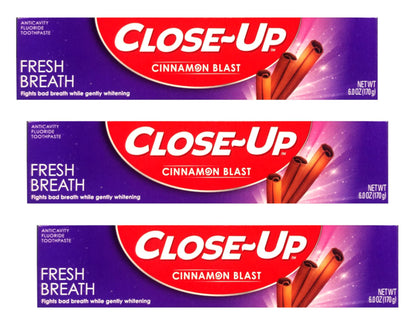 Close-Up Cinnamon Anticavity Toothpaste 6 oz Pack of 3