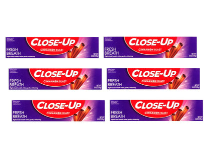 Close-Up Cinnamon Toothpaste – Anticavity Fluoride, 6 oz (Pack of 6)