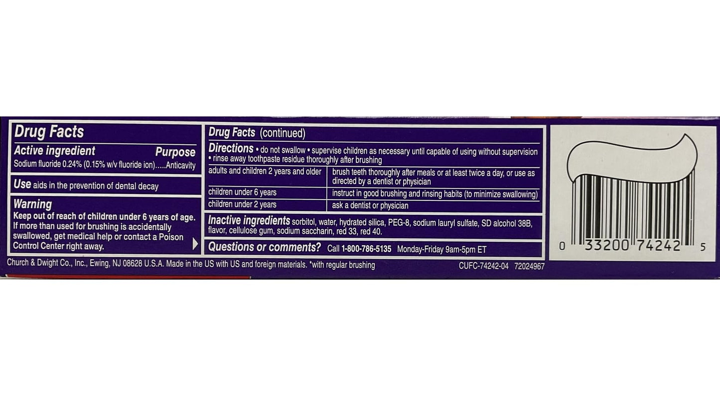 Close-Up Fluoride Toothpaste – Freshening Red Gel, 4 oz Pack of 4