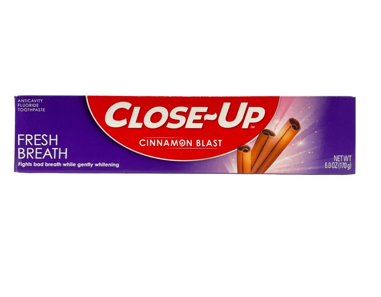 Close-Up Toothpaste - Red Gel Cinnamon, Anticavity Fluoride, 6 Oz (Pack of 4)