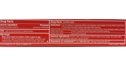 Close-Up Toothpaste - Red Gel Cinnamon, Anticavity Fluoride, 6 Oz (Pack of 4)