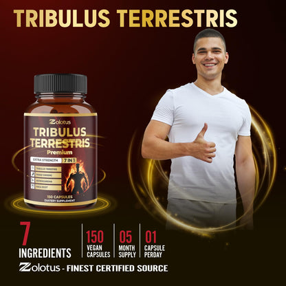 Tribulus Terrestris Supplement for Men & Women - 150 Capsules (5-Month Supply)