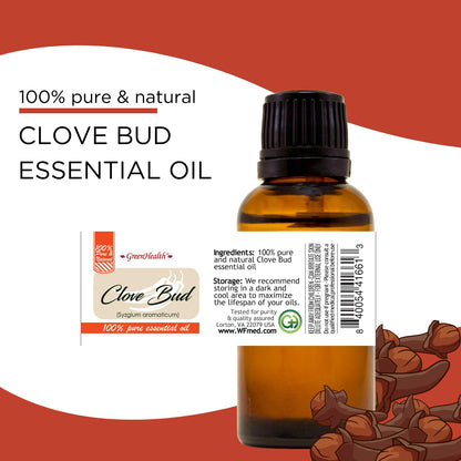 Clove Bud Essential Oil – 8 oz Aluminum Bottle | Pure & Natural | GreenHealth