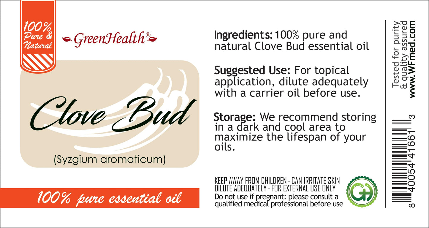 Clove Bud Essential Oil – 8 oz Aluminum Bottle | Pure & Natural | GreenHealth