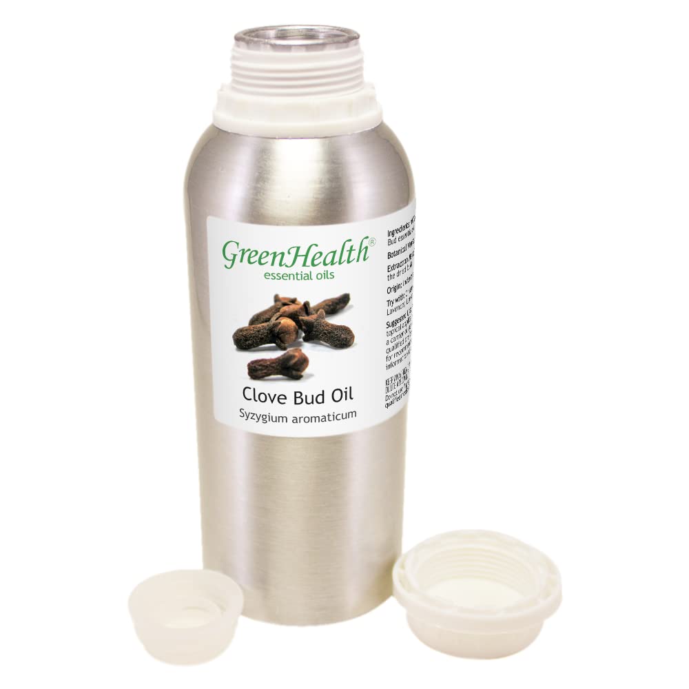 Clove Bud Essential Oil – 8 oz Aluminum Bottle | Pure & Natural | GreenHealth