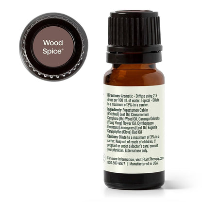 Plant Therapy Wood Spice Essential Oil Blend 10 mL – 100% Pure, Undiluted, Therapeutic Grade