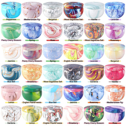 CLTNIKET 36 Packs Scented Candles Gift Set – 2.5 oz Portable Jars for Spa, Yoga, Aromatherapy