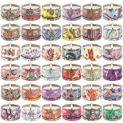 CLTNIKET 36-Pack Scented Candles Gift Set | Soy Wax Travel Tin 2.5 oz