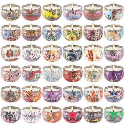 CLTNIKET 36-Pack Scented Candles Gift Set | Soy Wax Travel Tin 2.5 oz
