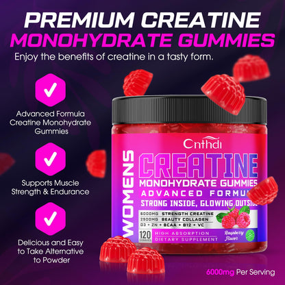 CNFHDI Creatine Monohydrate Gummies 6000MG – Women’s Pre-Workout