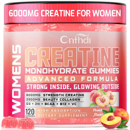 CNFHDI Creatine Gummies for Women – Sugar-Free, Vegan, Collagen & BCAAs