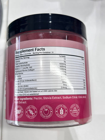 CNFHDI Creatine Gummies for Women – Sugar-Free, Vegan, Collagen & BCAAs
