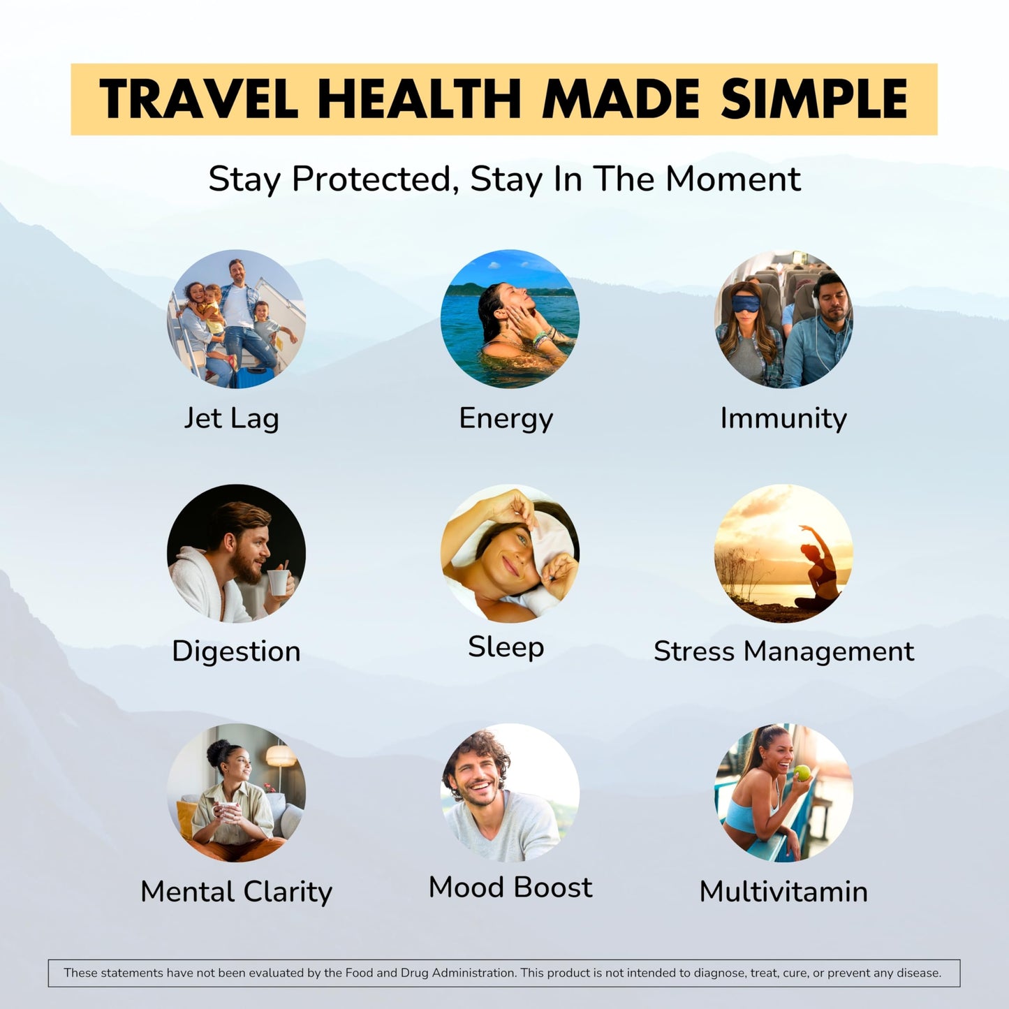 Co-Pilot Travel Brand 2 Pack - Jet Lag Prevention, Ashwagandha, Rhodiola, D3+ for Immune Support | Vegan 120 Count