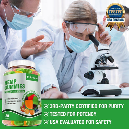 Hemp Gummies for Sleep & Anxiety – High Potency Organic Hemp Oil (240 Count)