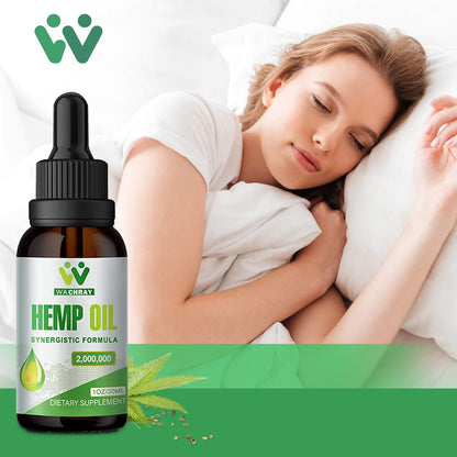 Hemp Oil Drops (3 Pack) High Potency – Focus Calm & Mood | CO2 Extracted, Vegan, Non-GMO