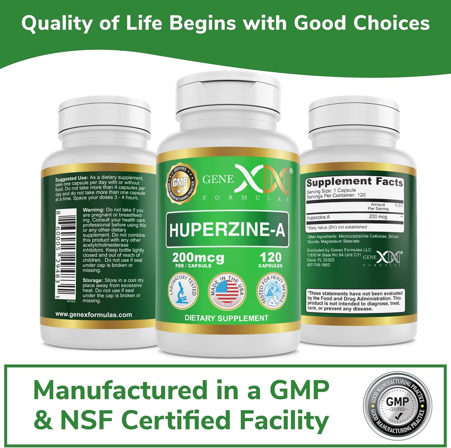 Genex Huperzine A 200mcg (120 Caps) – Nootropic Support