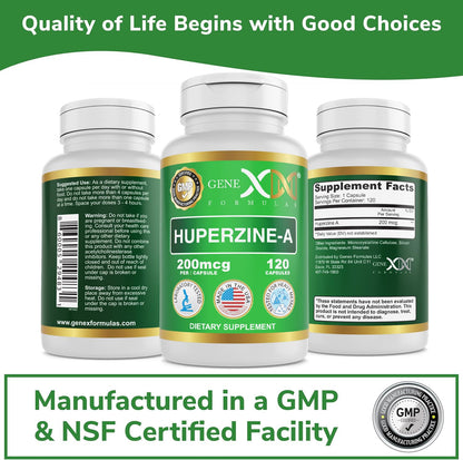 Genex Huperzine A 200mcg (120 Caps) – Nootropic Support