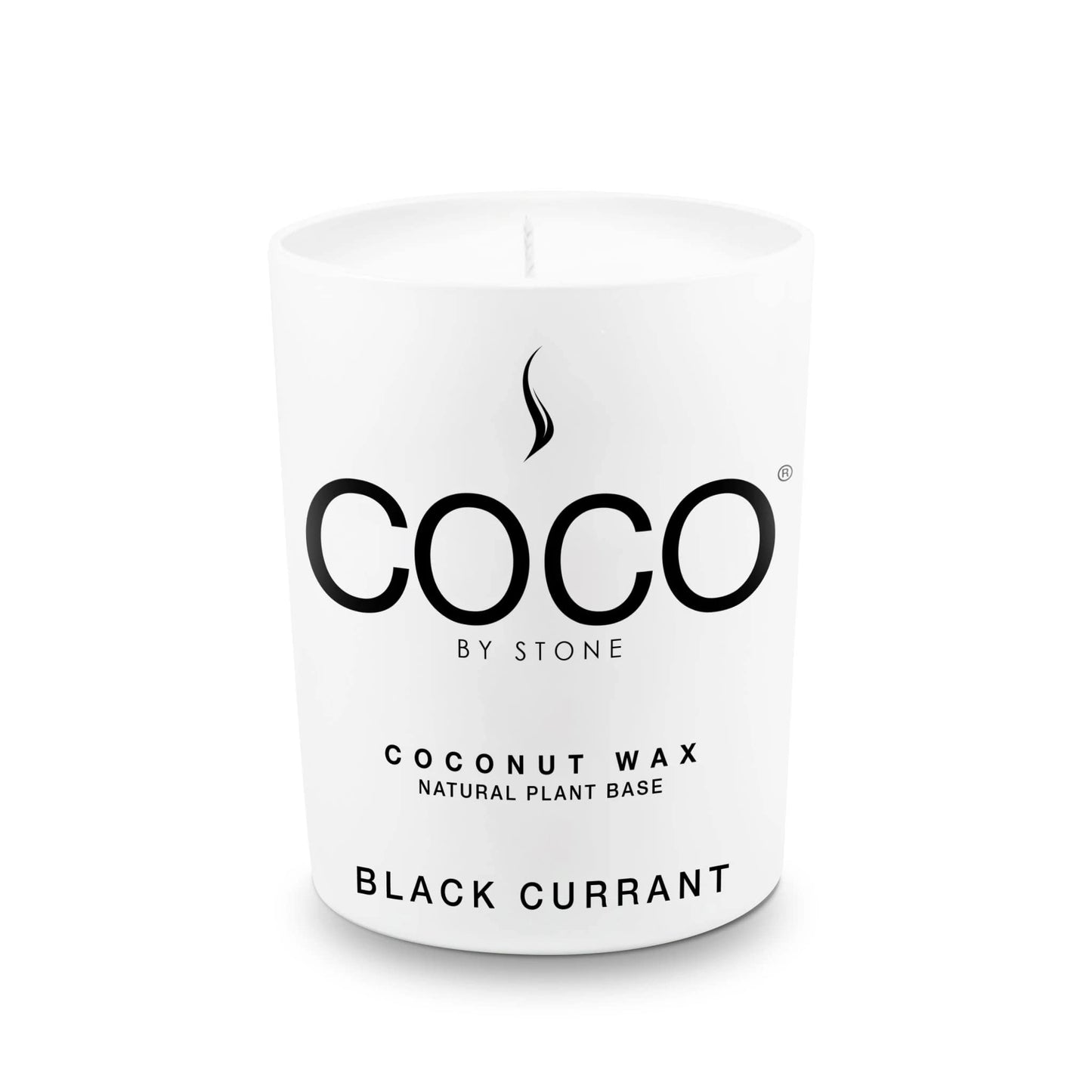 COCO by Stone 6.5oz Candle – Coconut Apricot Wax, Black Currant, Clean Burn, Hand-Poured, Vegan & Cruelty-Free