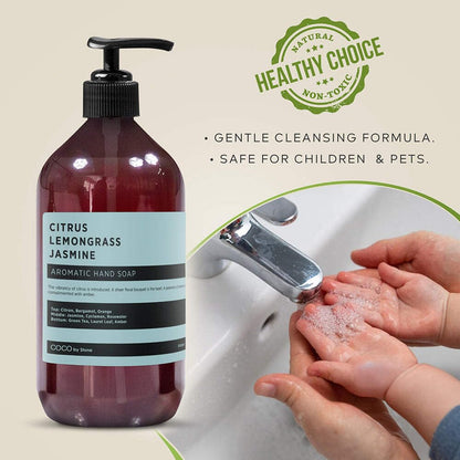 COCO by Stone 16oz Hand Soap – Citrus, Lemongrass & Jasmine Inspired by The W Hotel | Bright Castile Cleanser