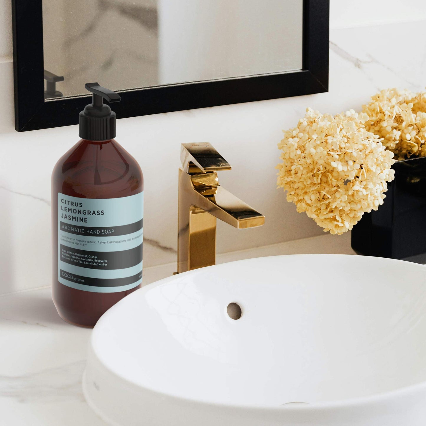COCO by Stone 16oz Hand Soap – Citrus, Lemongrass & Jasmine Inspired by The W Hotel | Bright Castile Cleanser