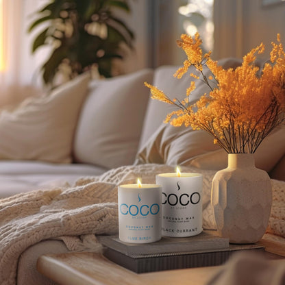 COCO by Stone 11oz Candle – Coconut Apricot Wax, Tiare Scent, Vegan & Clean Burning