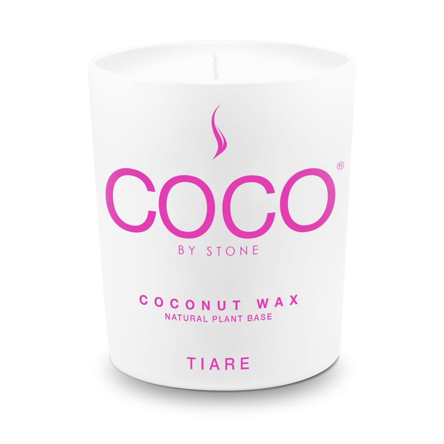 COCO by Stone 11oz Candle – Coconut Apricot Wax, Tiare Scent, Vegan & Clean Burning