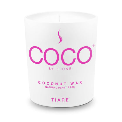 COCO by Stone 11oz Candle – Coconut Apricot Wax, Tiare Scent, Vegan & Clean Burning
