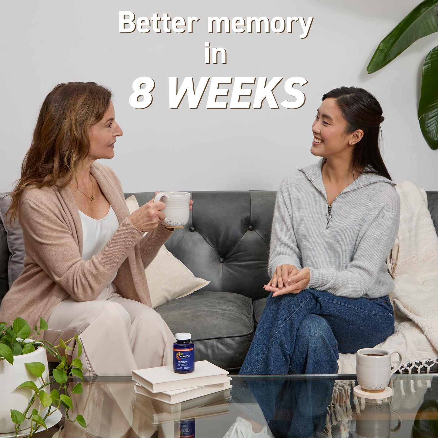 CocoaVia Memory+ Brain Supplement, 90 Day, 750 mg Cocoa Flavanols, Memory & Brain Booster, Vegan, Plant Based, Gluten Free, 270 Capsules