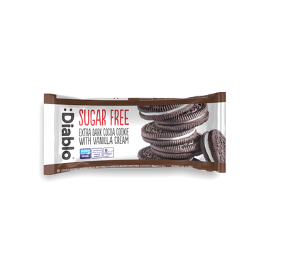 Extra Dark Sandwich Cookies with Vanilla Cream (44g) Diablo Sugar Free