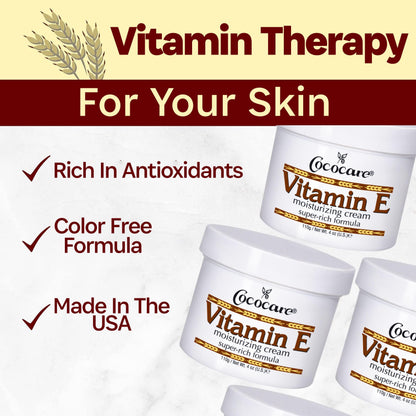 Cococare Vitamin E Super Rich Formula Moisturizing Cream 4 oz - Hydrating Skin Moisturizer
