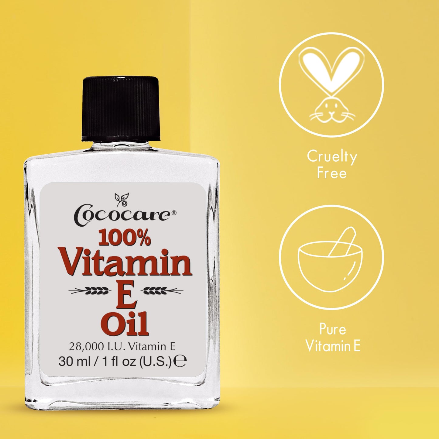COCOCARE 100% Vitamin E Oil - 14000 IU, 0.5 Fl Oz | Skin Moisturizer & Antioxidant Protection